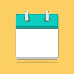 Schmuckgrafik von einem Kalender auf gelbem Grund