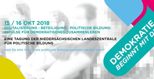 Grafik: Tagung Digitalisierung - Beteiligung - Politische Bildung am 15.-16.10.2018