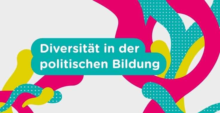Grafik mit Text Diversität in der politischen Bildung