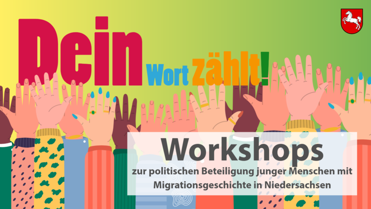 Grafik mit Händen in die Luft gestreckt