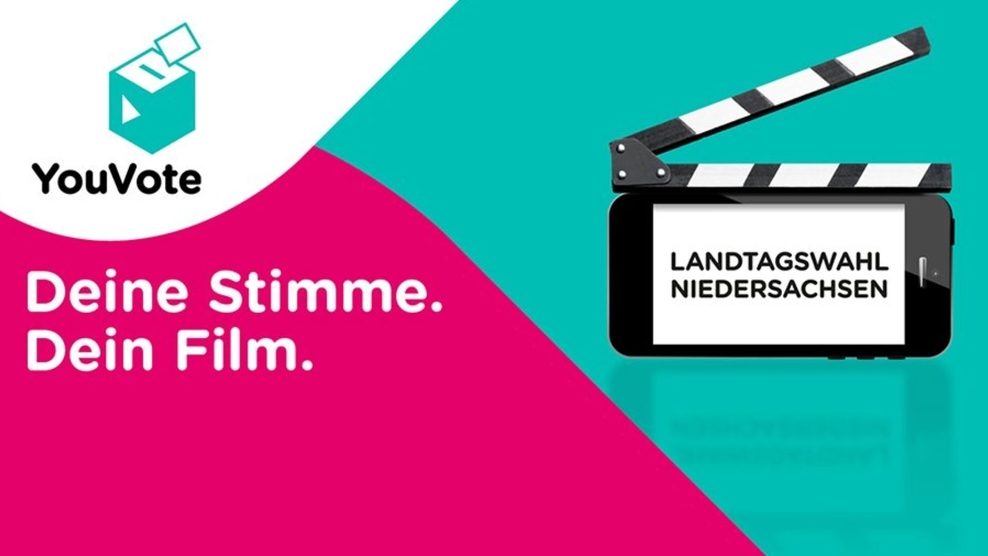 Schmuckgrafik YouVote Logo zur LAndtagswahl Niedersachsen
