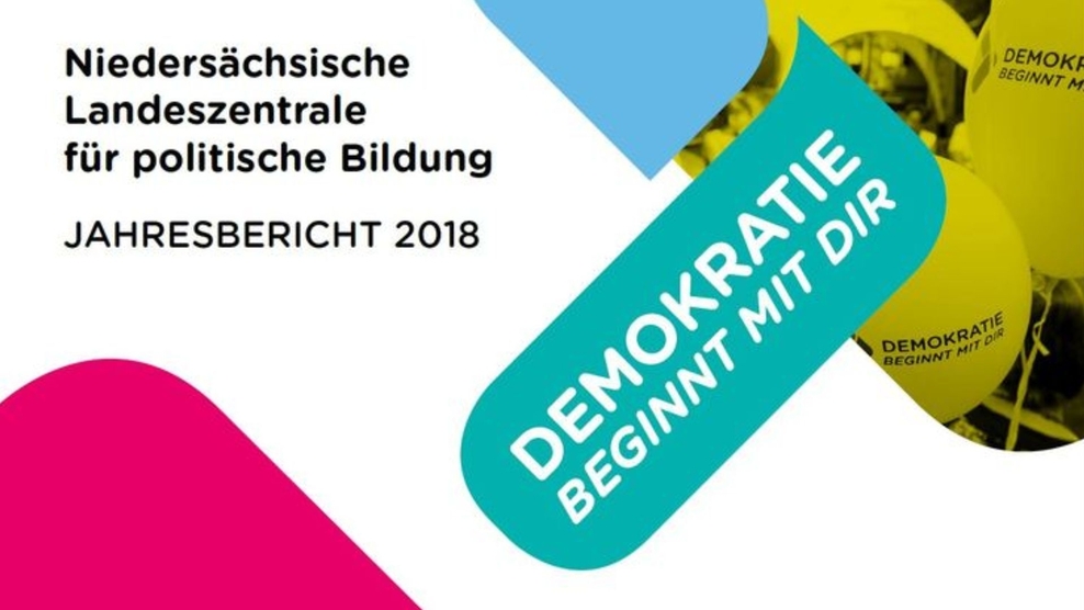 Titelbild Jahresbericht der Niedersächsischen Landeszentrale für politische Bildung 2018