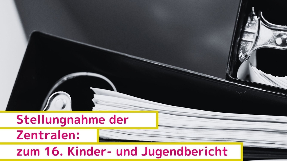 Schmuckgrafik Stellungnahme der Zentralen zum 16. Kinder- und Jugendbericht