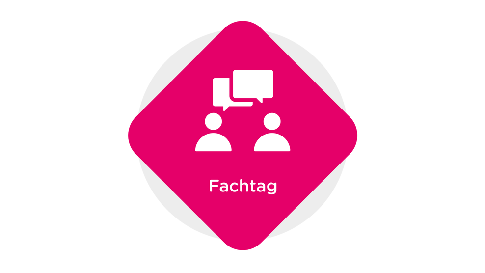Grafik mit Symbol zwei Menschen und zwei Sprechblasen