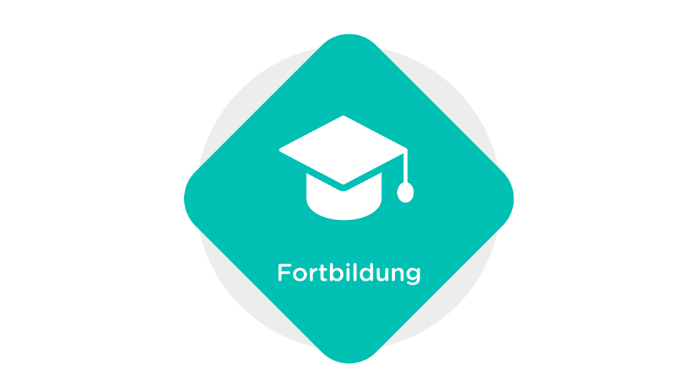 Grafik mit Symbol Fortbildung